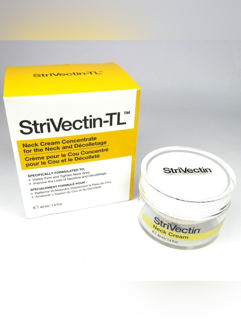StriVectin Yellow Neck Cream Concentrate Jar new cream firming décolletage skin